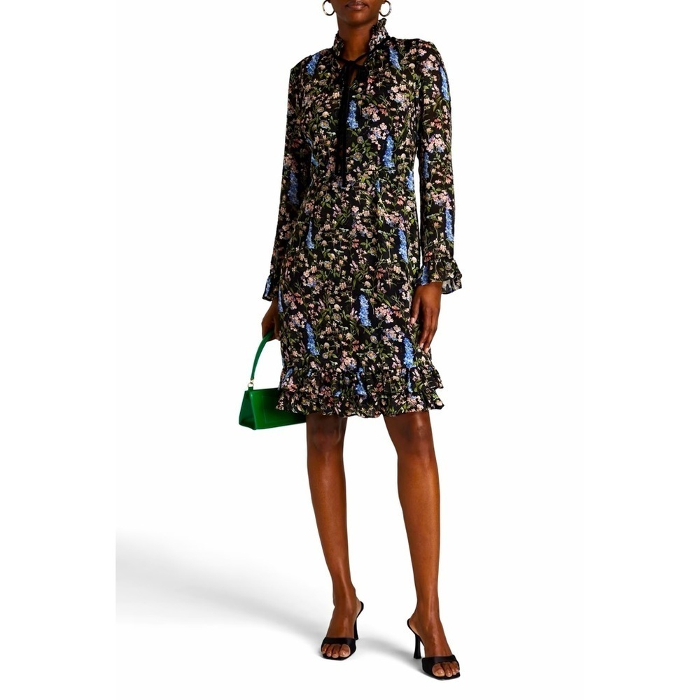 MIKAEL AGHAL Purple Chiffon Dress 12